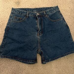 blue jean shorts